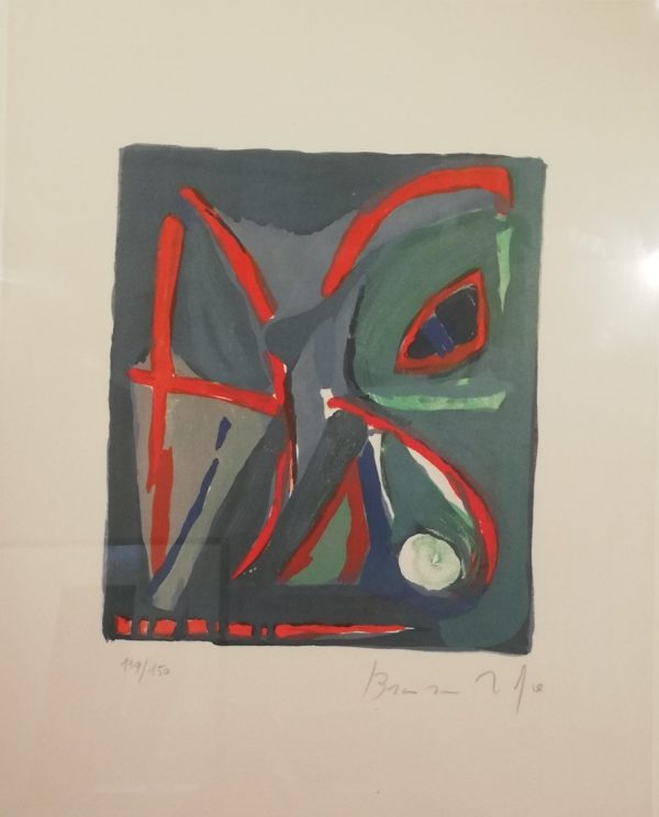 Bram Van Velde (1895 -1981)  MP-128   lithographie numérotée signée de 1974