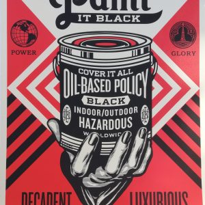 Street art Affiche serigraphie Obey Shepard Fairey 2019 artist proof etat impeccable Paint it black